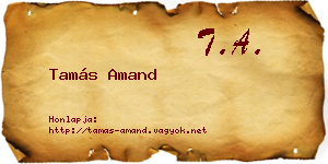 Tamás Amand névjegykártya
