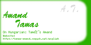 amand tamas business card